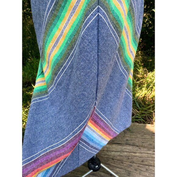 Vintage 1970's Rainbow Chevron Skirt Boho HIppy Size Small - Picture 11 of 15